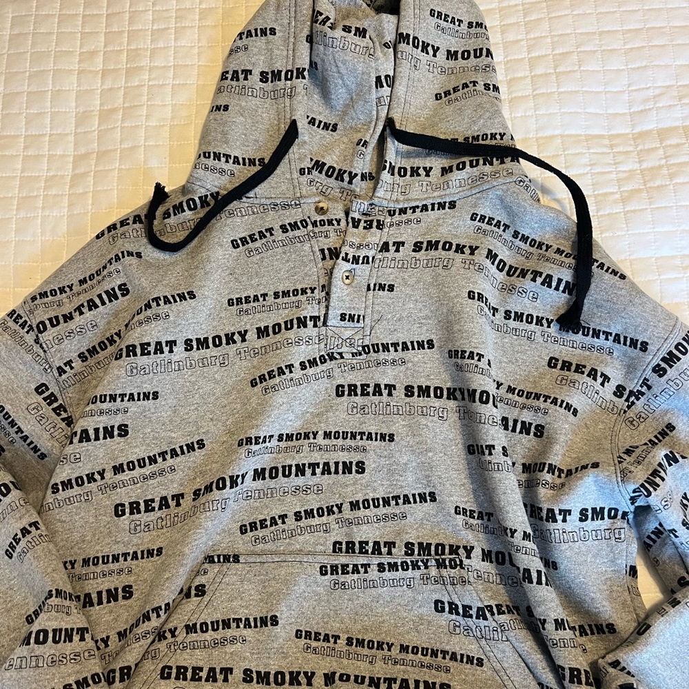 Grey & Black Buttoned Gatlinburg Hoodie
